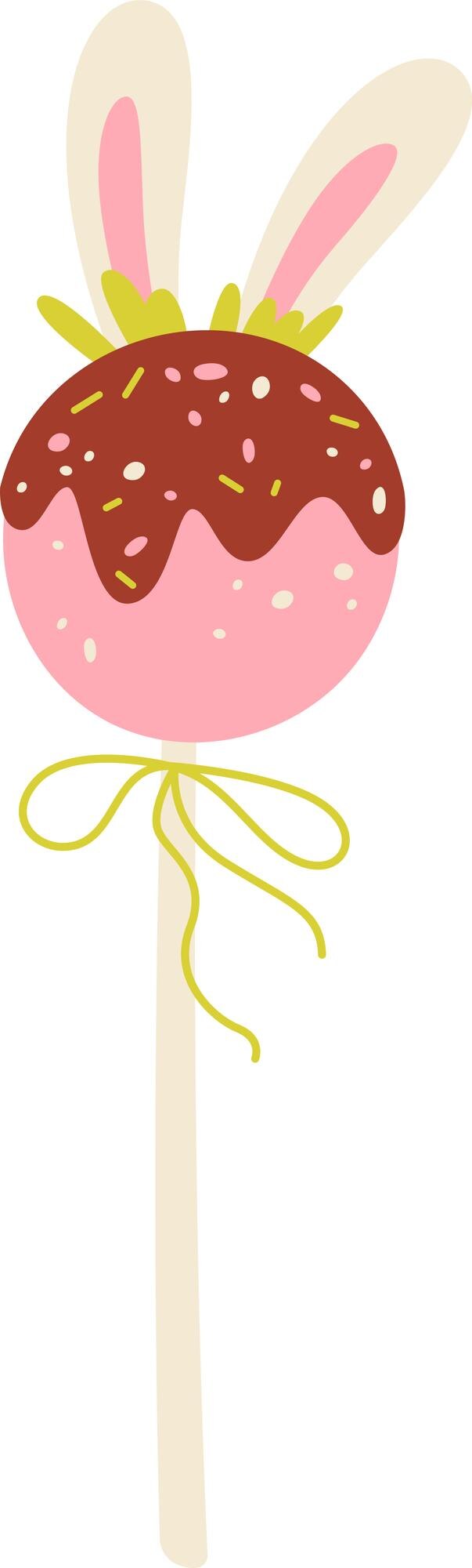 Vetor lollipop com orelhas de coelho