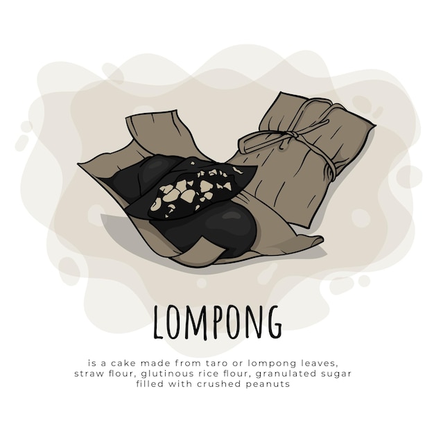 Lompong é o nome de um bolo que pode ser encontrado na indonésia com design de desenho animado