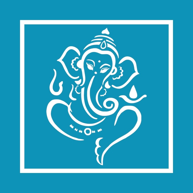 Lord Ganesha ícone chaturthi festival adoração religião ganpati fundo branco