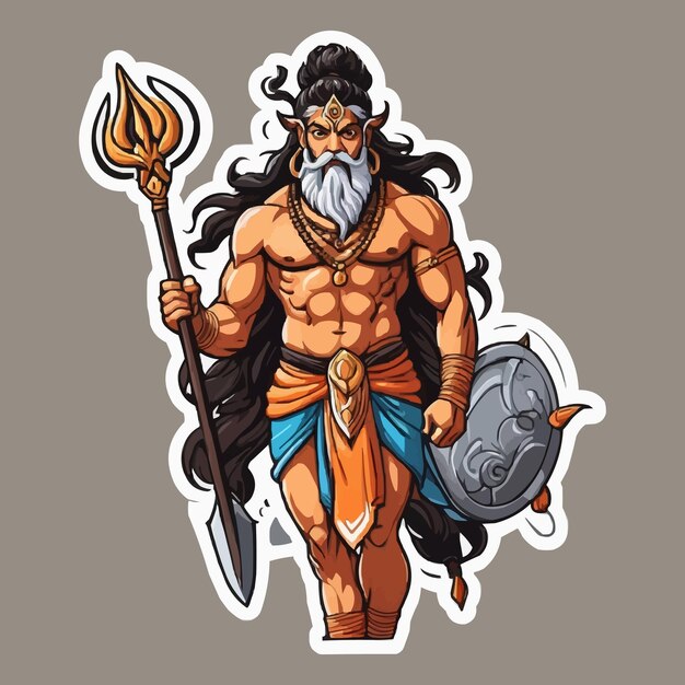 Vetor lord parashuram adesivo 1