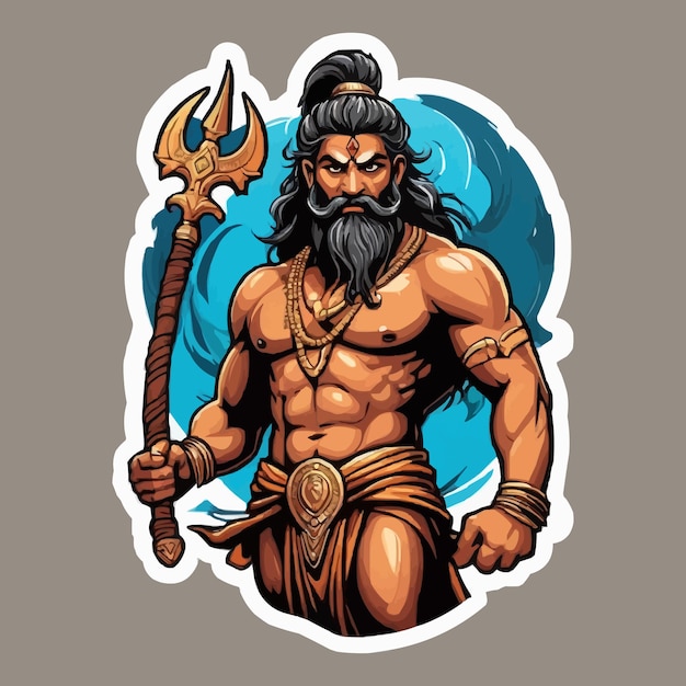 Vetor lord parashuram adesivo 1