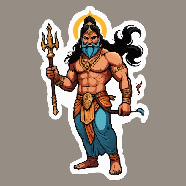 Vetor lord parashuram adesivo 1