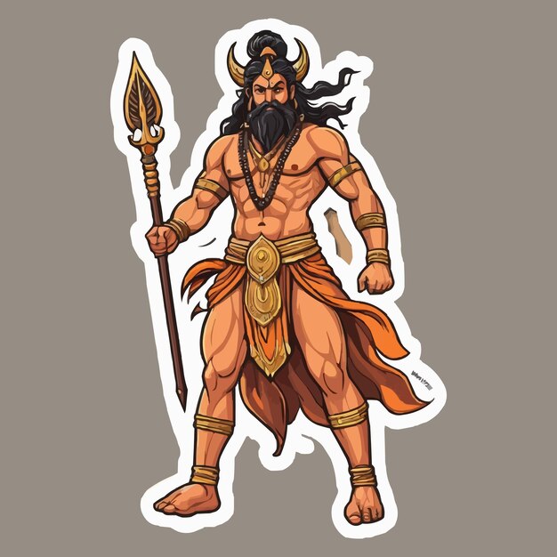 Vetor lord parashuram adesivo 1