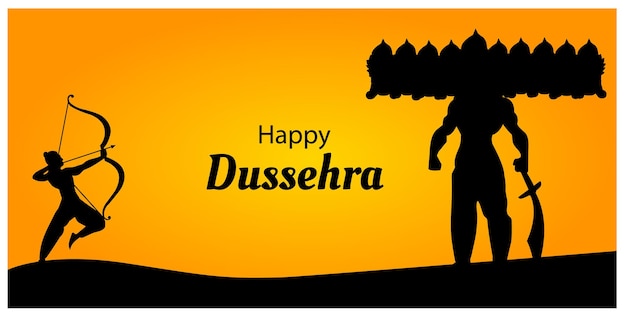 Lord rama happy dussehra navratri festival celebração índia holiday background