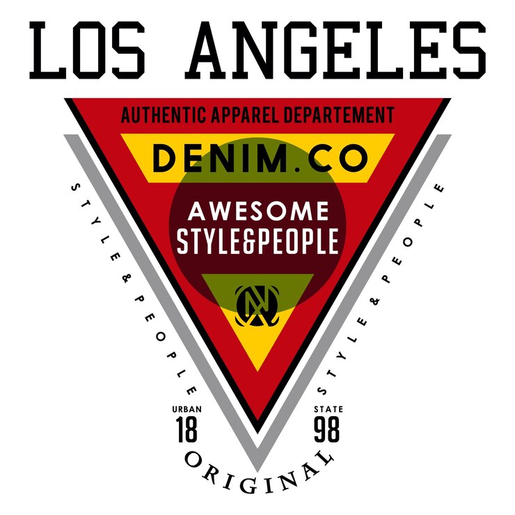 Vetor los angeles, tipografia vetorial ilustração design impressão gráfica