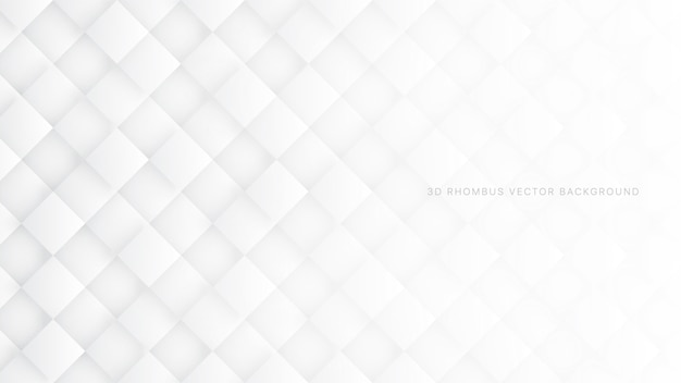 Losango 3D abstrato branco