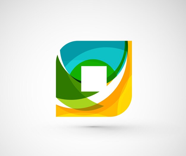 Losango quadrado de logotipo geométrico abstrato da empresa