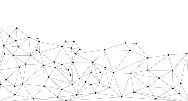 Low Poly Network Design Nodes de Conexão 3D Estilizados e Estruturas Web para Aplicativos de UI Tecnológica e Visuais Digitais