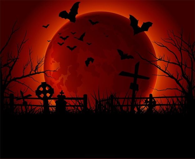 Lua de sangue e antigo cemitério