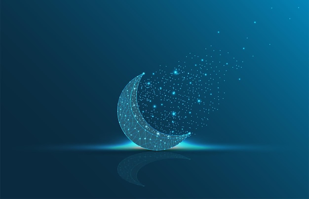 Lua sagrada do Ramadã Kareem. Mês de jejum para os muçulmanos.