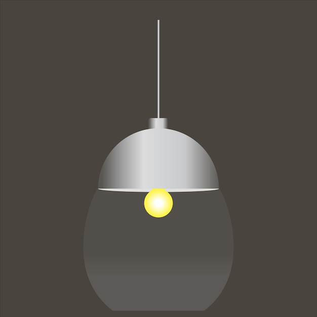 Vetor luminária com símbolo de ilustração vetorial de lâmpada