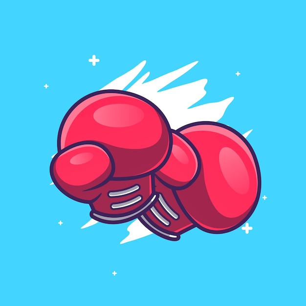 Vetor luvas de boxe ilustração vetorial estilo cartoon plana