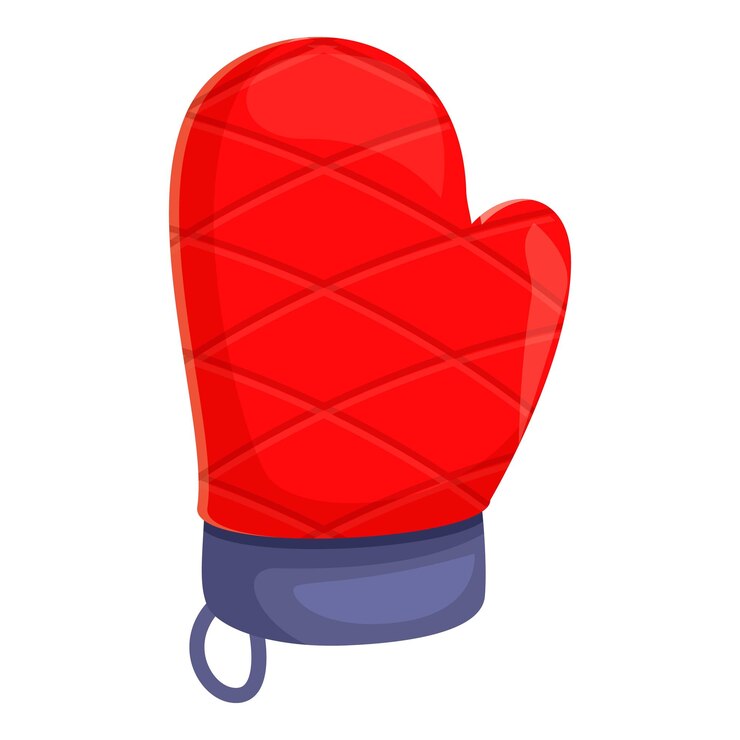 Luvas de forno vermelhas que protegem dos pratos quentes