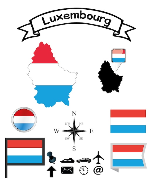 Luxemburgo definir coleção de bandeiras oficiais