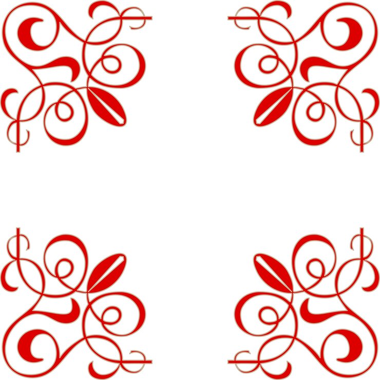 Vetor luxo festivo chinês oriental cultura tradicional premium decoração clássica ouro vermelho arte de linha