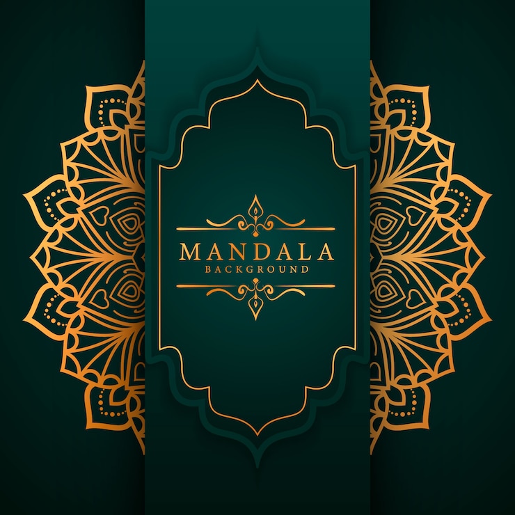 Vetor luxo mandala decorativo elemento étnico fundo
