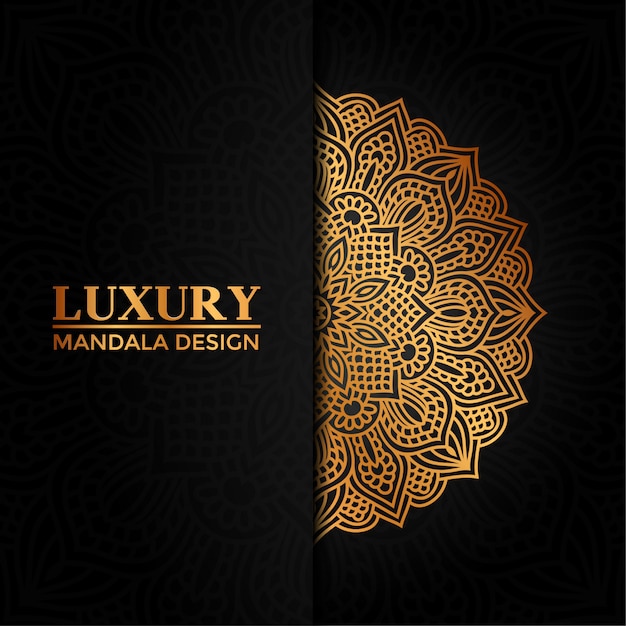 Luxo mandala vector mão desenhada circular elemento geométrico para henna, mehndi, tatuagem, decoração, têxtil, padrão, fundo de convite