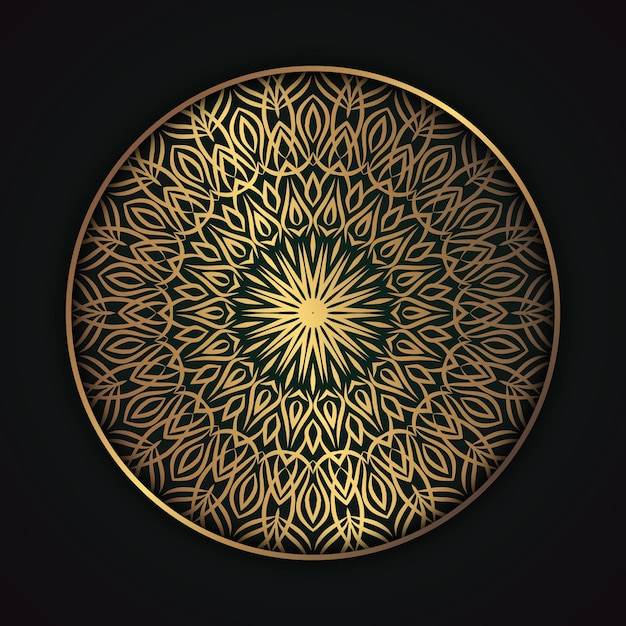 Luxo ouro mandala design fundo eps