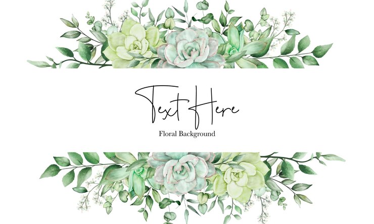 luxo verde aquarela floral fundo