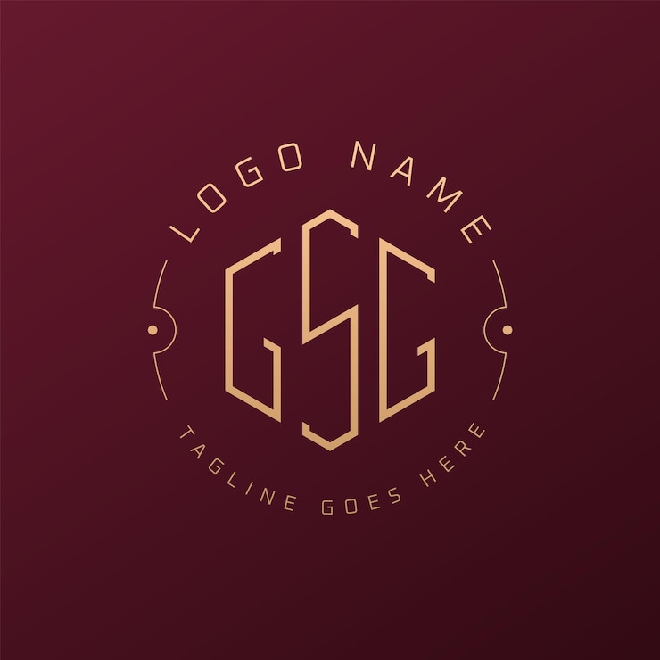 Vetor luxury gsg logo design elegante letra gsg monograma logo minimalista polígono model de design de logotipo gsg