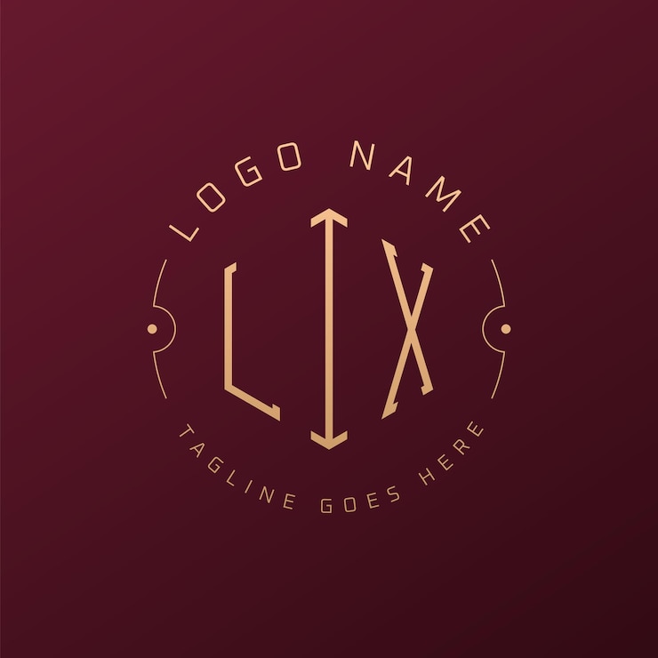 Vetor luxury lix logo design elegante letra lix monograma logo minimalista polígono lix modelo de design de logotipo