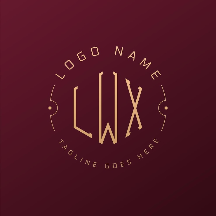Vetor luxury lwx logo design elegante letra lwx monograma logo minimalista polígono lwx modelo de design de logotipo