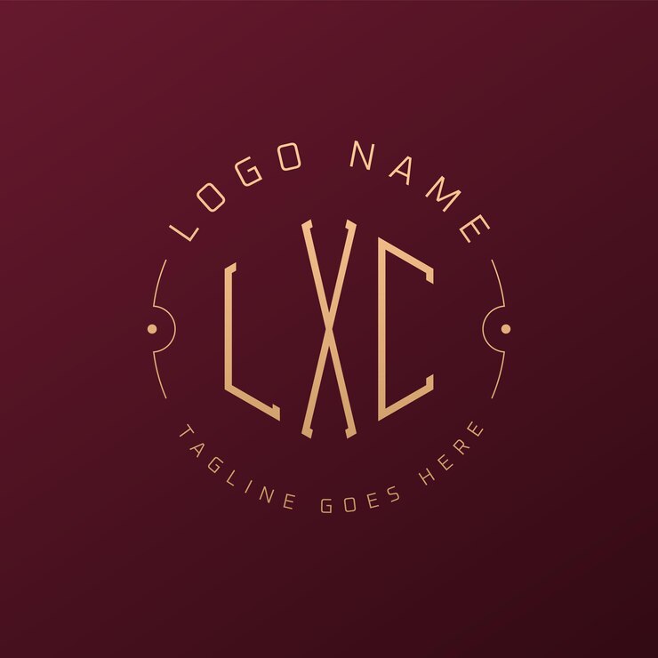 Vetor luxury lxc logo design elegante letra lxc monograma logo minimalista polígono lxc modelo de design de logotipo