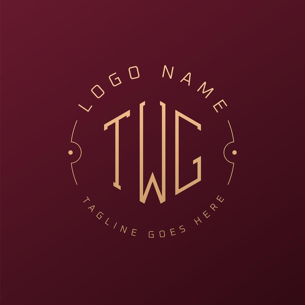 Luxury TWG Logo Design Elegante Letra TWG Monograma Logo Minimalista Polígono TWG Modelo de Design de Logotipo