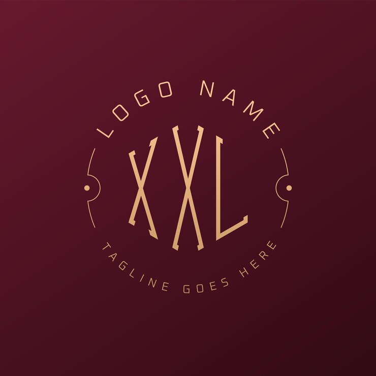 Vetor luxury xxl logo design elegante letra xxl monograma logo minimalista polígono xxl modelo de design de logotipo