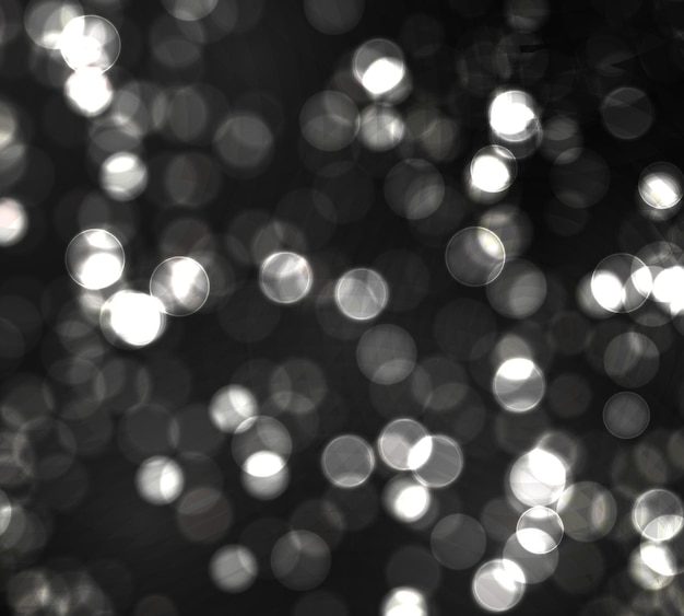 Luz bokeh preta desfocada