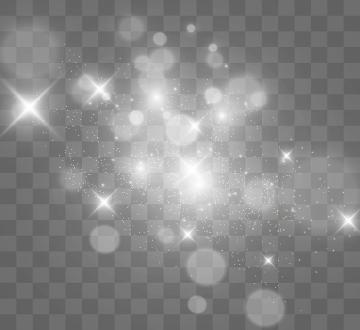 Luz branca brilhante. Linda estrela luz dos raios.