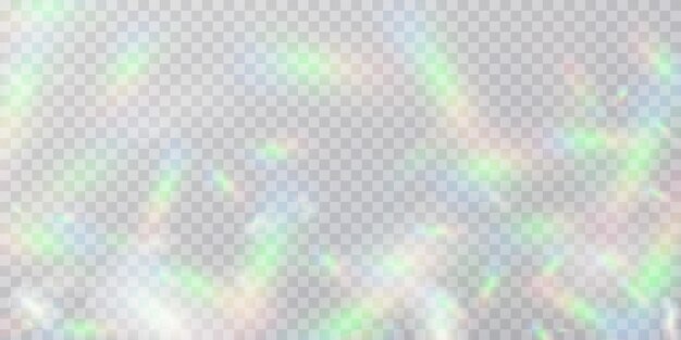 Vetor luz de arco-íris de cristal de lente vetorial colorida e efeitos transparentes de flareoverlay para fundost