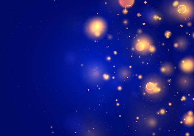 Luz desfocada do bokeh. Brilho abstrato desfocado estrelas piscando e faíscas.