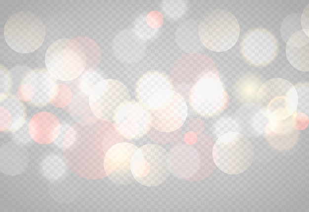 Luzes bokeh abstratas com ilustração de fundo de luz suave