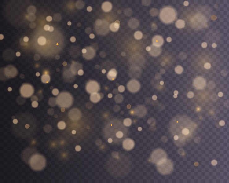 Vetor luzes brilhantes abstratas brilhantes bokeh. o efeito bokeh da luz é isolado. roxo festivo e fundo brilhante ouro.