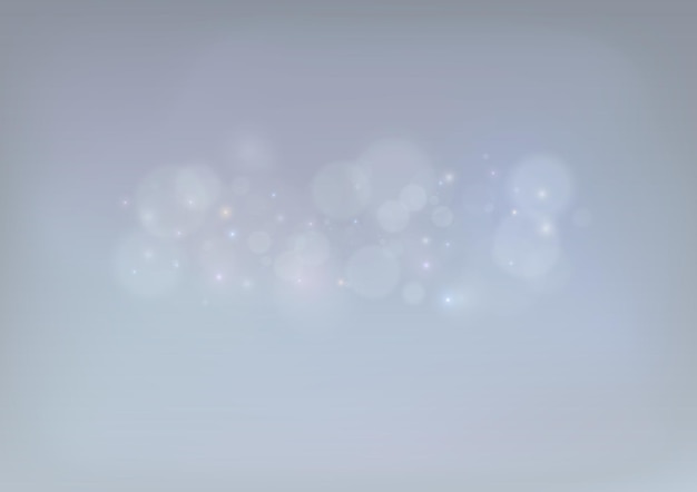 Luzes de bokeh brilhantes abstratas Brilho de brilho de fundo de Natal Branco png efeito de luz de poeira Vetor
