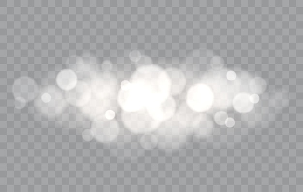 Luzes de bokeh se sobrepõem a formas desfocadas isoladas e efeito de luz abstrato