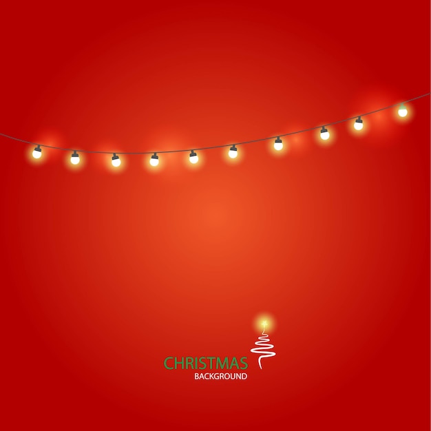 Luzes De Natal De Incandescência Coloridas. Ilustração vetorial