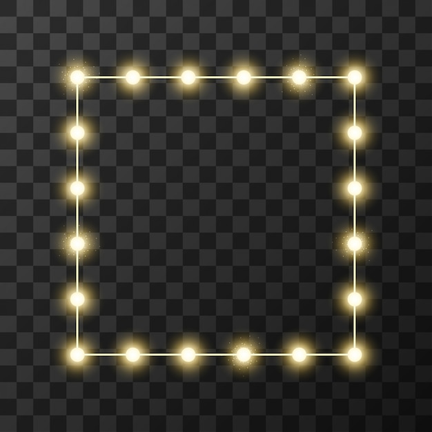 Luzes de Natal isoladas em fundo transparente