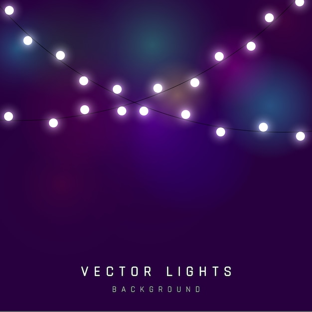 Vetor luzes. guirlanda brilhante colorida. cores guirlandas, lâmpadas incandescentes vermelhas, amarelas, azuis e verdes. leds iluminados de néon em fundo transparente. ilustração