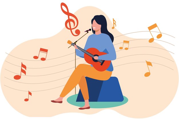 Lyrics Concept Ilustração elegante e bonita