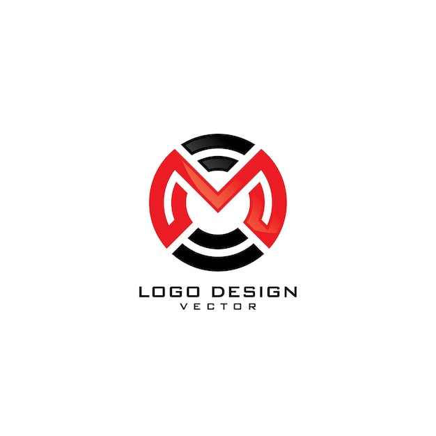 Vetor m letra ícone logotipo design vector