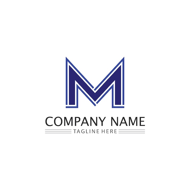 M Letter Template Logo