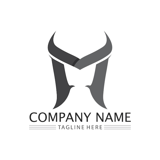 M letter template logo