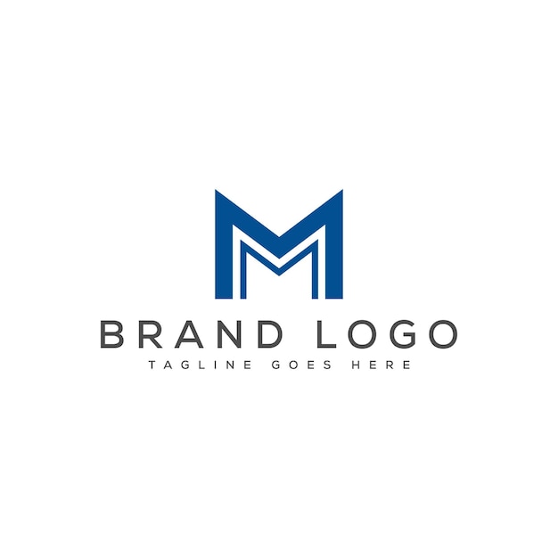 M projeto de modelo vetorial de logotipo para marca