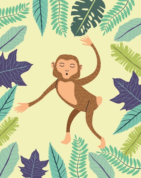 Macaco animal selvagem na selva