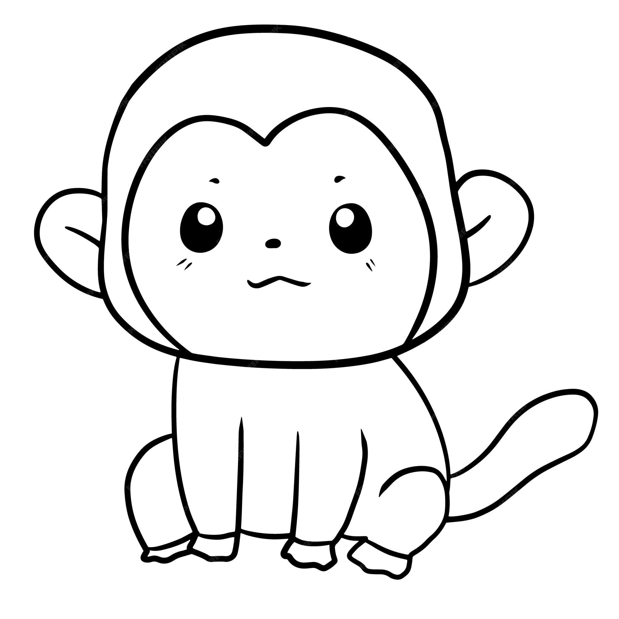 51 Desenhos de Macacos para Colorir - Só desenhos para Colorir