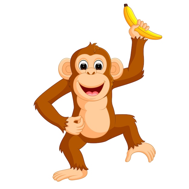 desenho de macaco com banana no padrão de vestuário infantil 16210329 Vetor  no Vecteezy