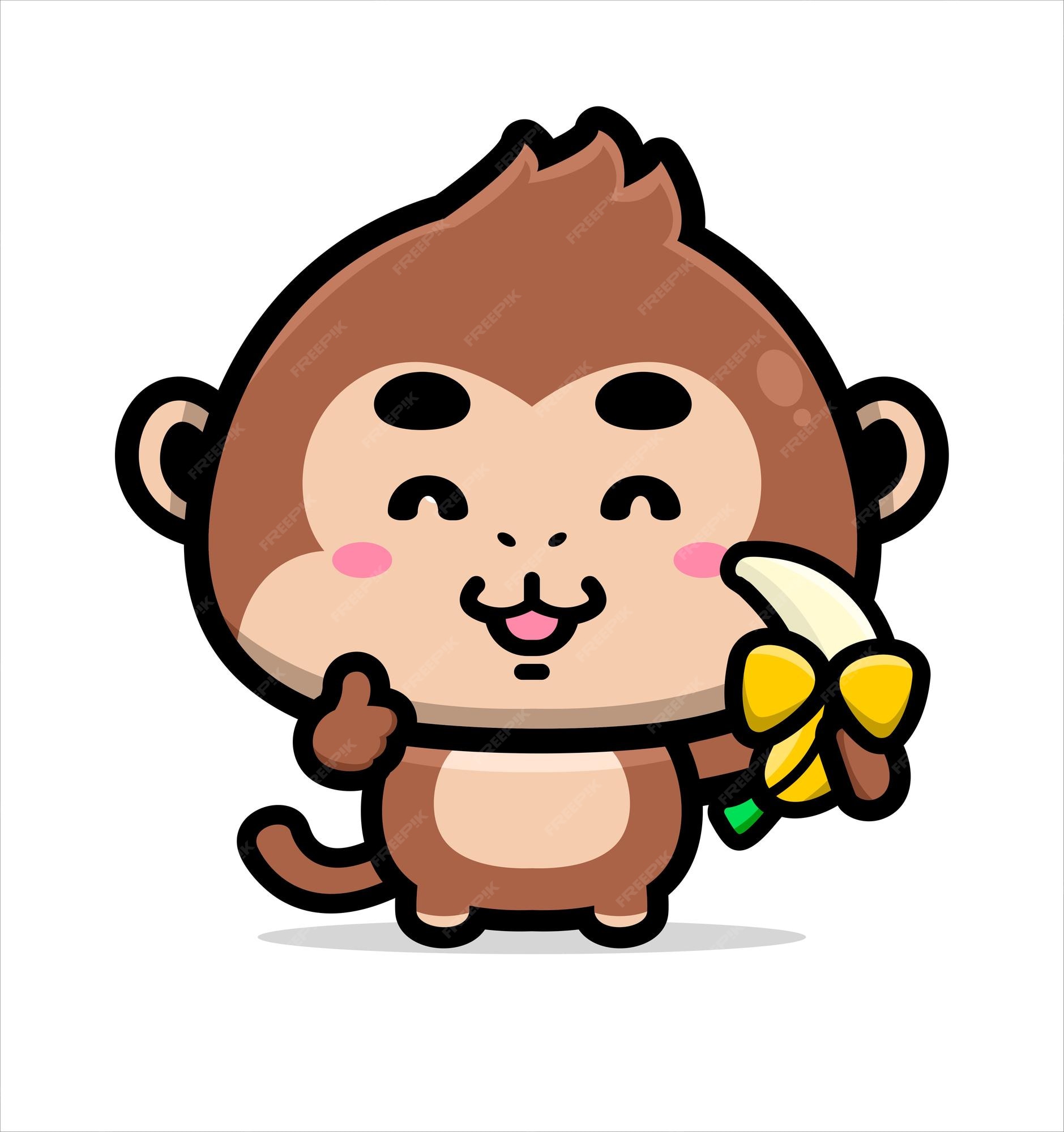 Macaco De Estilo De Corte De Papel Dos Desenhos Animados PNG