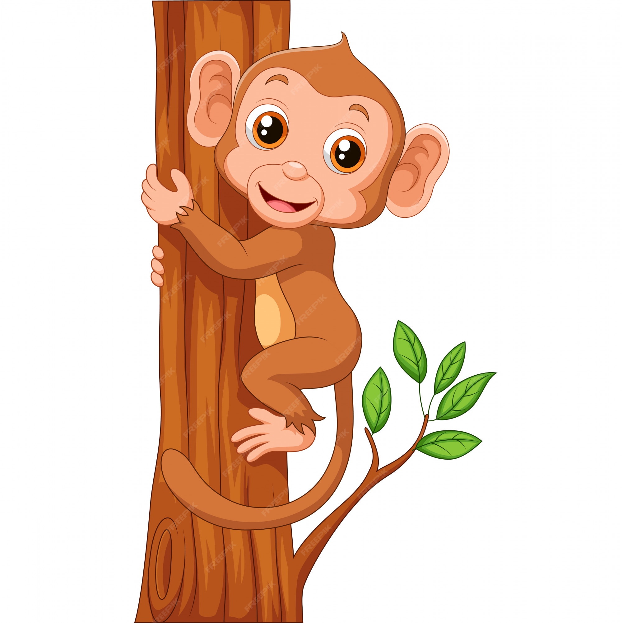 Macaco Realista Com Ilustração Colorida De árvore Desenho Da Safra Para  Design Ilustração Stock - Ilustração de imagem, colheita: 179119070